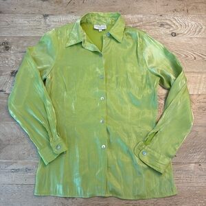 Henri Bendel Blouse lime green M